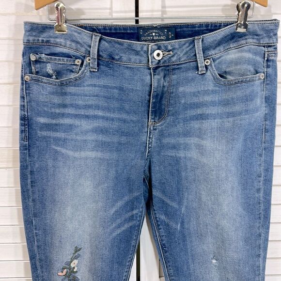 Lucky Brand Jeans Size 12 12/31 Lolita Skinny Stretch Raw Hem Ankle - Picture 3 of 14